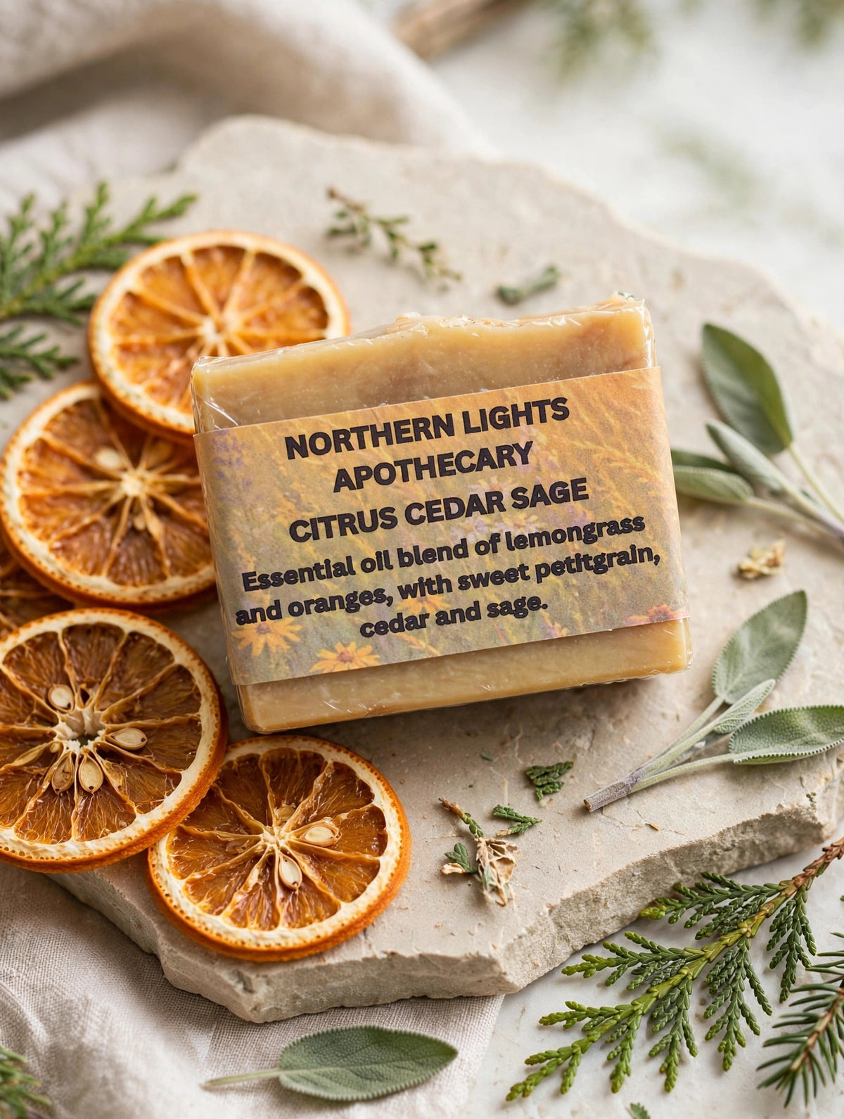 Citrus Cedar Sage Bar Soap