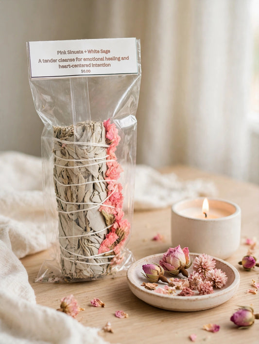 Pink Sinuata + White Sage
