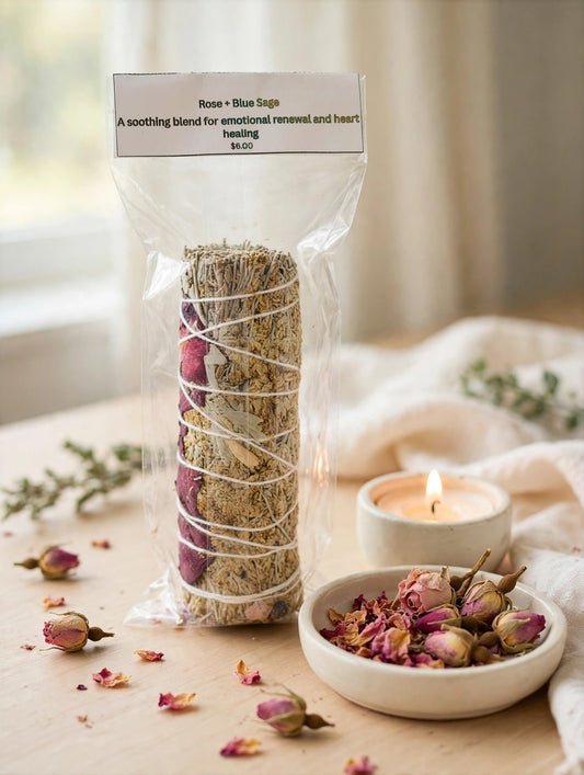 Rose + Blue Sage
