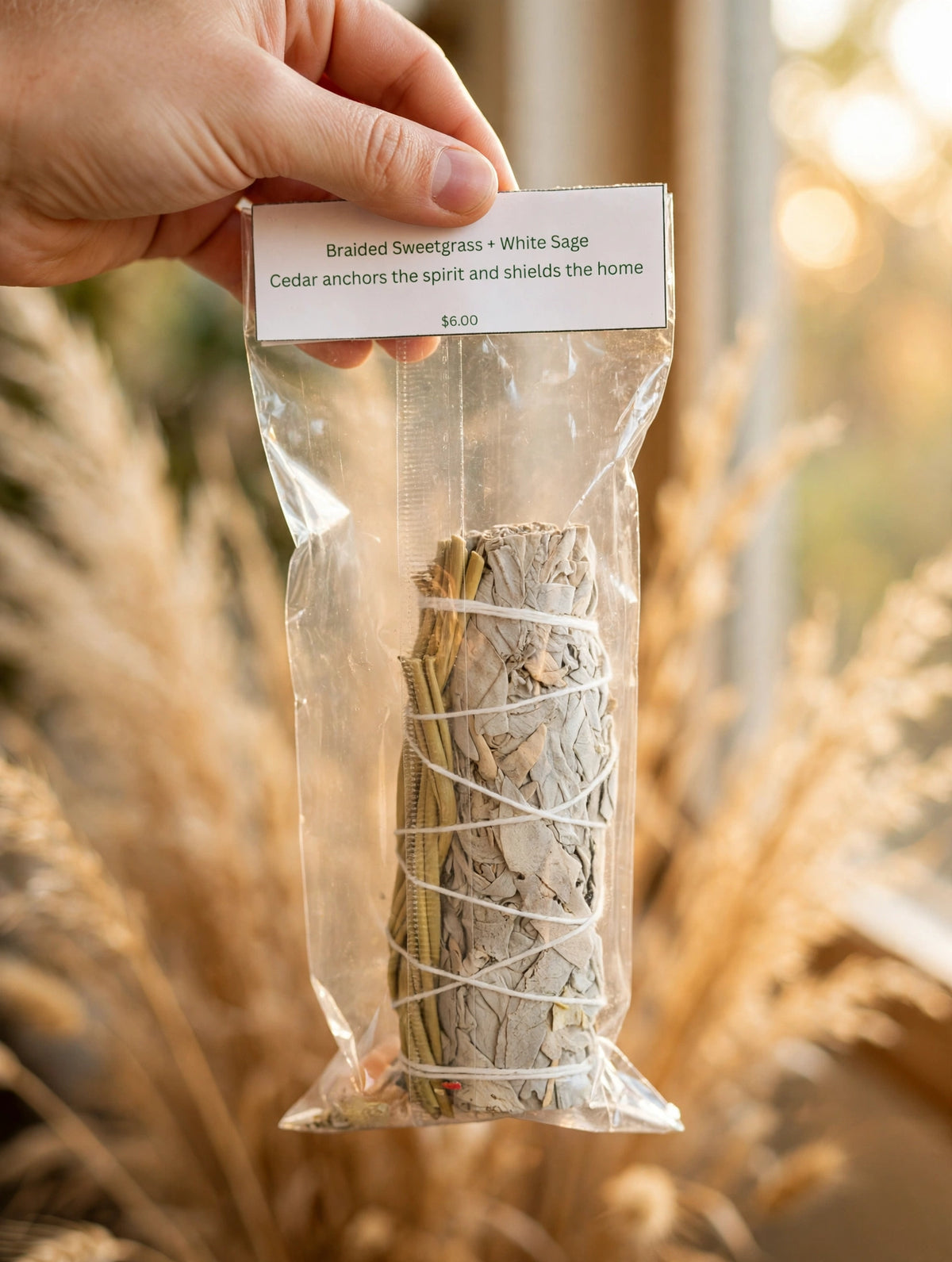 Braided Sweetgrass + White Sage