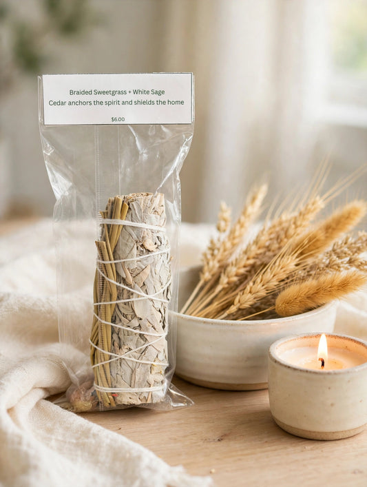 Braided Sweetgrass + White Sage