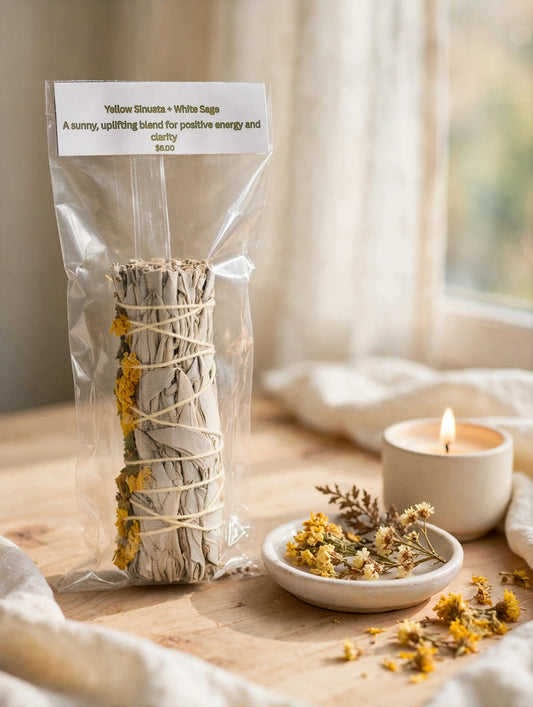 Yellow Sinuata + White Sage